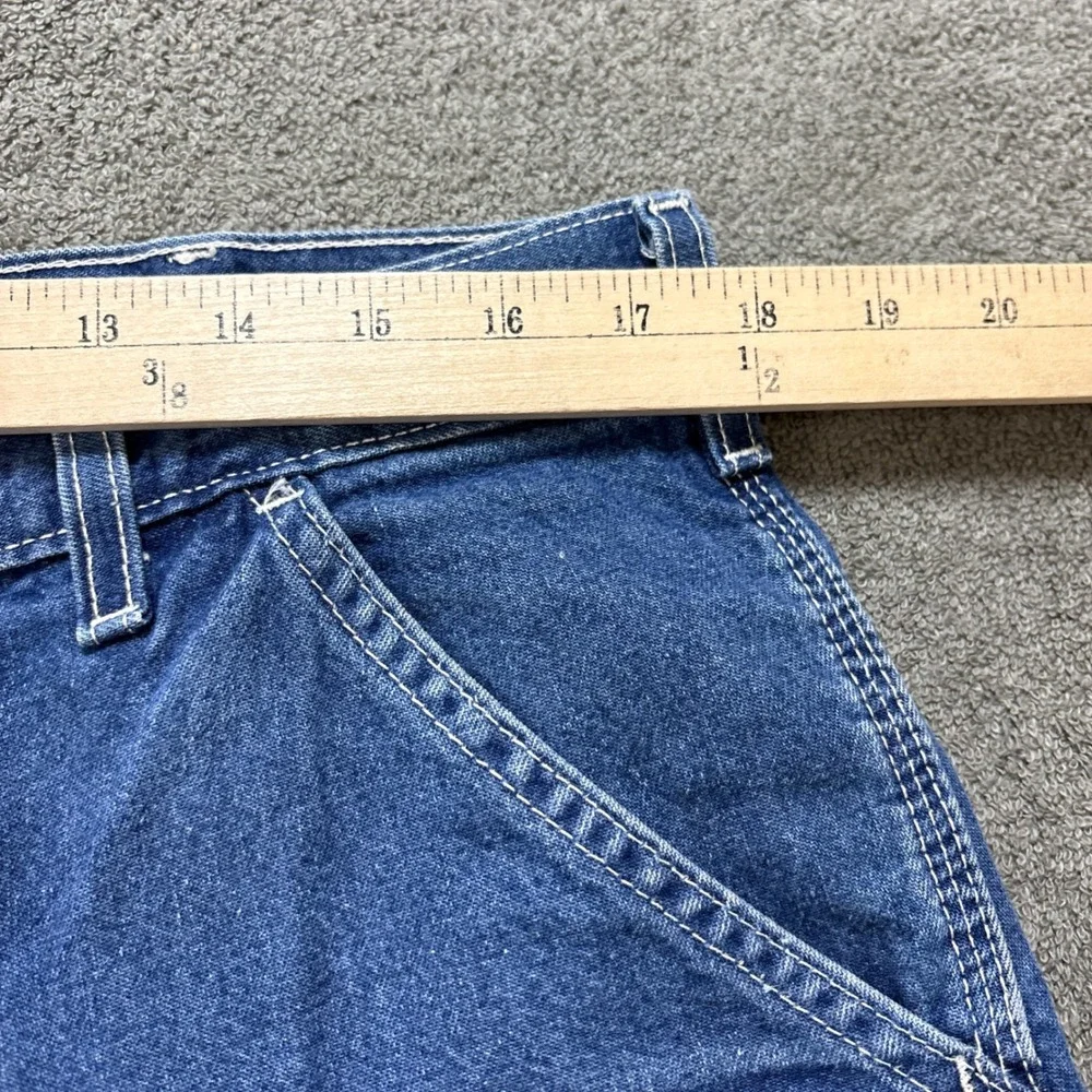 Vintage Carhartt Jean Shorts Mens Size 36 Blue Denim Carpenter Jorts Y2K B28DST